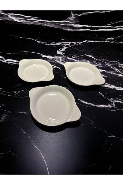 BuNeBox 3 Pieces Porcelain Sauce Bowl Breakfast Bowl 13X2 cm