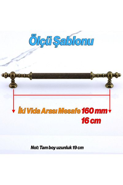 Badem10 Fate Antique Metal Galben Antic 160 Mm Mobilier Bucătărie Sertar Dulap Mâner Dulap Mâner