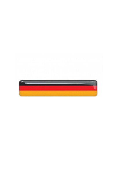 Redline Grafik Alman Germany Bayrak 3D Sticker 2 Adet