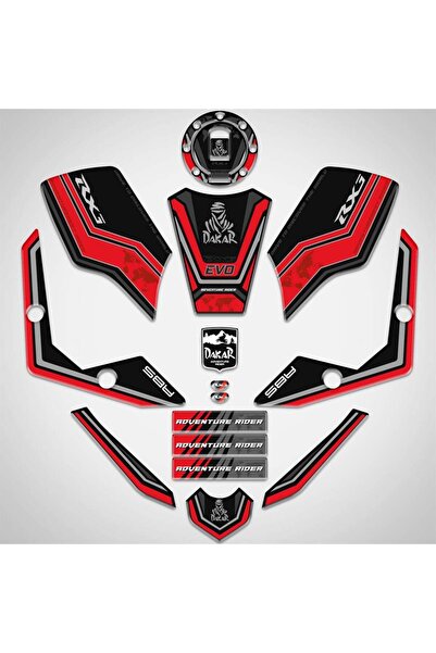 Redline Grafik Rx3i Evo Full Sticker Pad Set Siyah Kırmızı Rx3 Evo