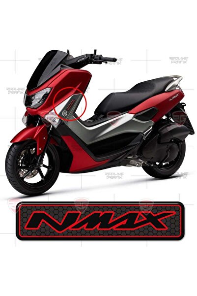 Redline Grafik Yamaha Nmax Sticker Kırmızı Kabartmalı 2 Adet