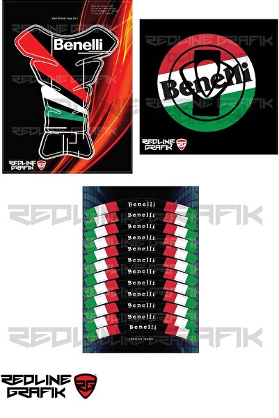 Redline Grafik Benelli Tank Pad Seti Model 1