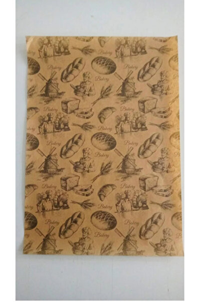 AYGÖREN HOME Kendinden Desenli Yağlı Kağıt | 50 Adet Vintage Gazete Desen Sunum Kağıdı | Karışık Desen