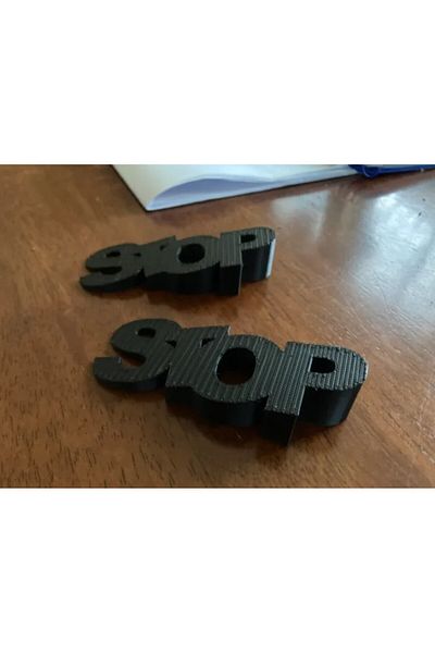Minyatür Bahçem Opritor de ușă scris Stop