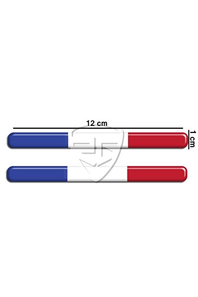 Redline Grafik Fransa 3D Sticker 2 Adet
