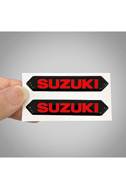 Redline Grafik Suzuki 3D Kırmızı Arma Sticker Yapıştırma 2 Adet