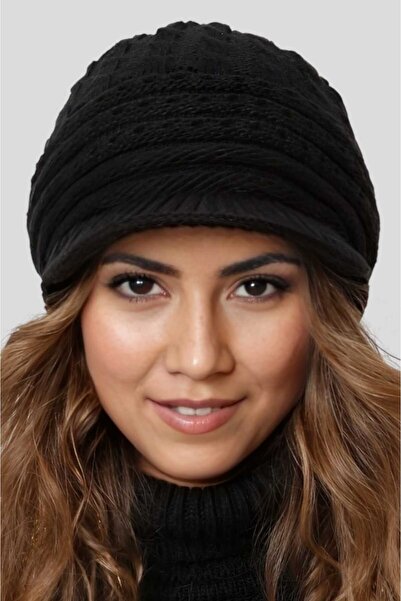 Trenderrs Дамска плетена шапка с подплата и остър връх