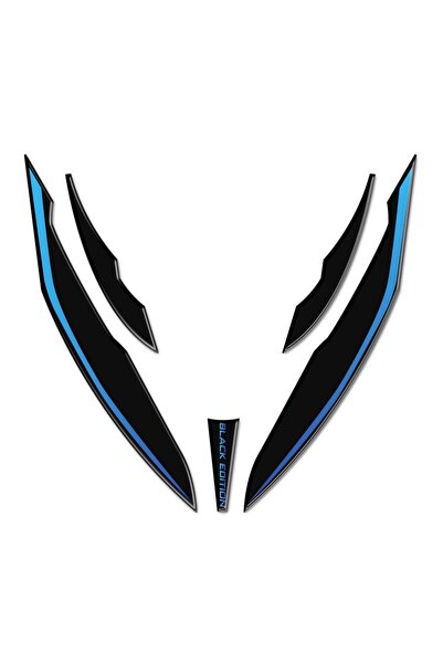 Redline Grafik Mondial Drift L Far üstü Kafa Grenaj Sticker Set Siyah-Mavi ta...