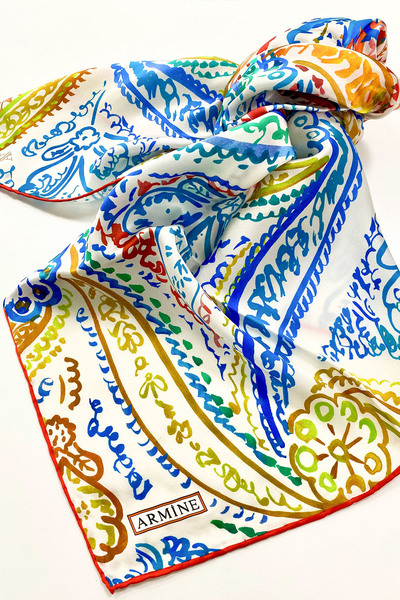 Armine Зимовий сезон 2024 Шовковий шарф - 9037d-31 - Tivil