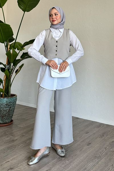 InStyle Set vestă triplă gri