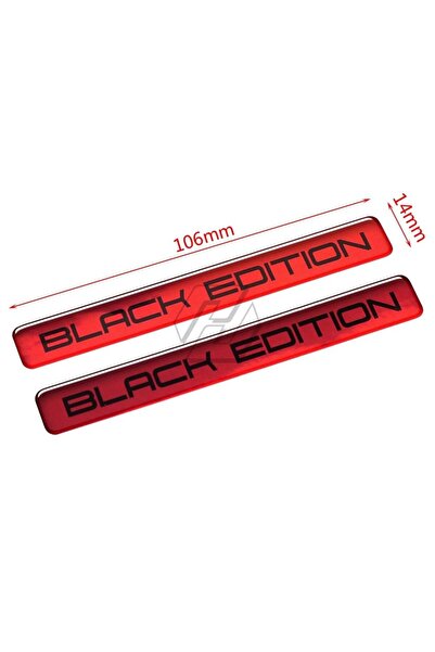 Redline Grafik Black Edition Kırmızı 3D Sticker