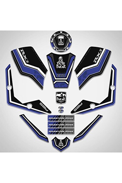 Redline Grafik Rx3i Evo Full Sticker Pad Set Siyah Mavi Rx3 Evo