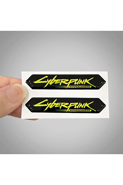 Redline Grafik Cyberpunk edgerunners 3D Arma Sticker Yapıştırma 2 Adet