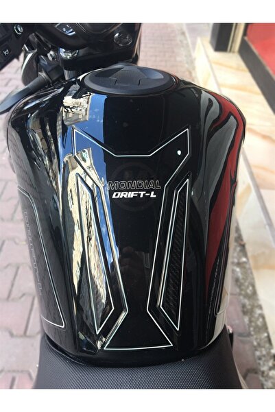 Redline Grafik Mondial Drift L Tank Pad Set Siyah-gümüş tasarım