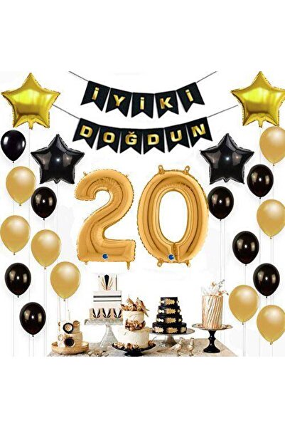 Parti Dükkanım 20 Yaş Doğum Günü Süsleri Seti
