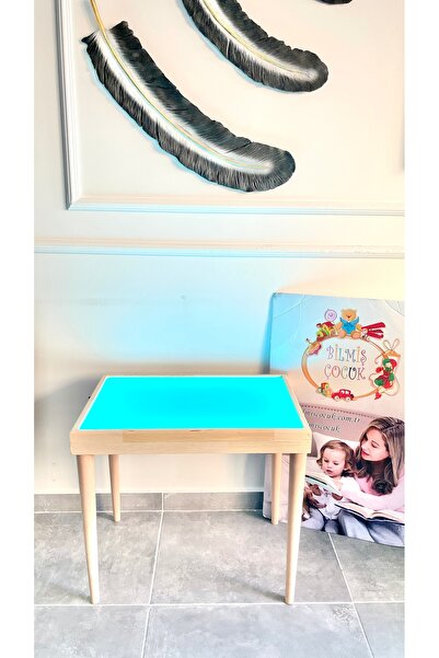 BİLMİŞ ÇOCUK Waldorf Montessori Işıklı Etkinlik Ve Oyun Masası (AYAKLI) 16 Renk Ahşap Light Table (45X65)