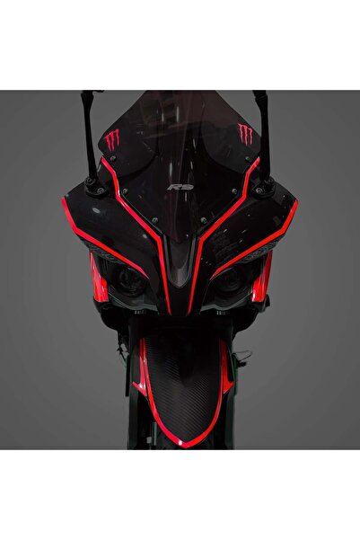 Redline Grafik Bajaj Pulsar RS 200 Full Sticker Set Custom Neon Kırmızı