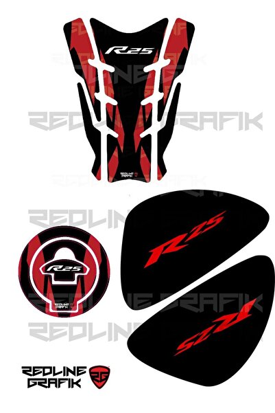 Redline Grafik Redlinegrafik R25 Uyumlu Tank Pad Seti Kırmızı