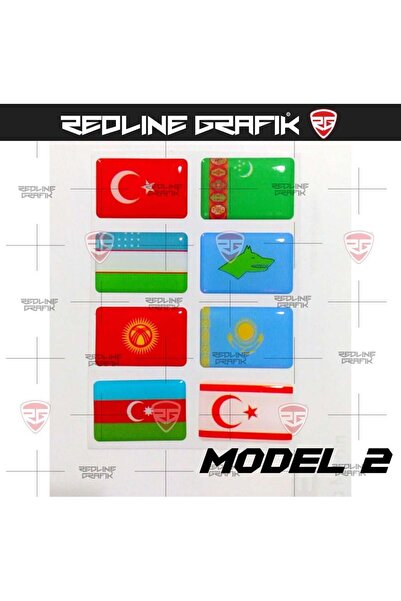 Redline Grafik Türk Devletleri Sticker Set