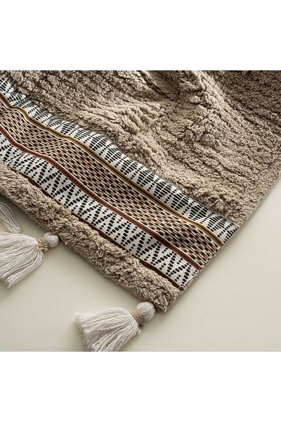 Ecocotton Σετ πατάκι μπάνιου Rita 2 τεμαχίων 100% βαμβακερό μπεζ Karde 60x90-40x60