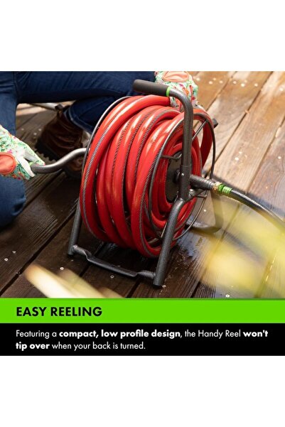 Yard Butler Rust Resistance Powder Coated Steel Construction Hose Reel