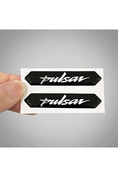 Redline Grafik Pulsar Gümüş 3D Arma Sticker Yapıştırma 2 Adet