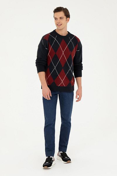 U.S. Polo Assn. Us Polo Assn. Мъжки тъмносин пуловер 50256191 -Vr033