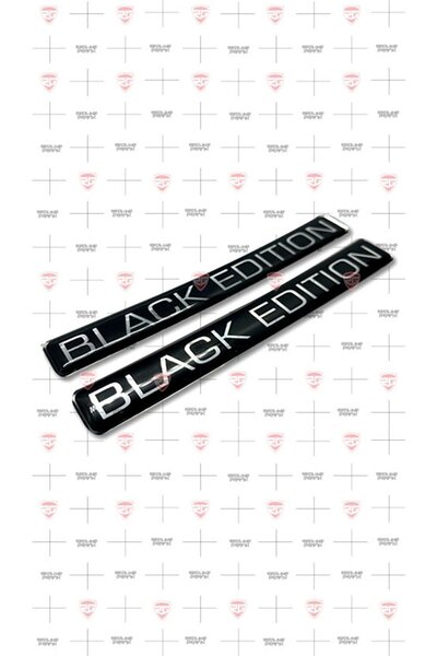 Redline Grafik Black Edition Gümüş Siyah 3D logo sticker 2 adet
