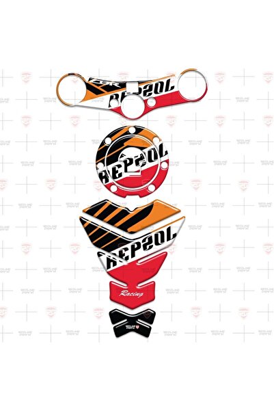 Redline Grafik Repsol 1000RR 2008 - 2013 Depo Kapak Gidon Pad Set 3'lü Set