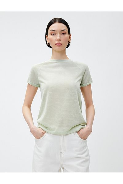Koton T-shirt Raglan μανίκι με λαιμόκοψη