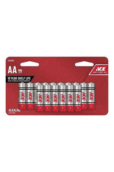 ACE 16-Piece AA Ultra Alkaline Durable Pencil Batteries