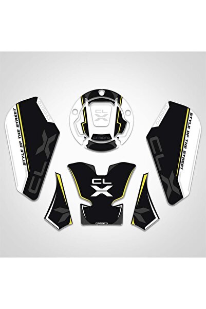 Redline Grafik Cf moto 250 CL X Siyah Sarı Tank Pad Set