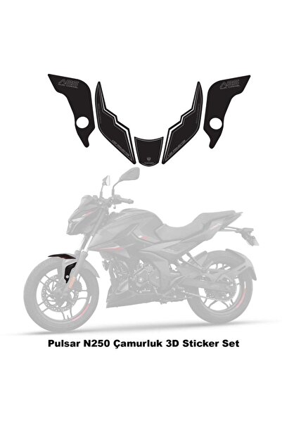Redline Grafik Bajaj Pulsar N250 2023 Model Çamurluk Pad Set Beyaz Edition Sp...