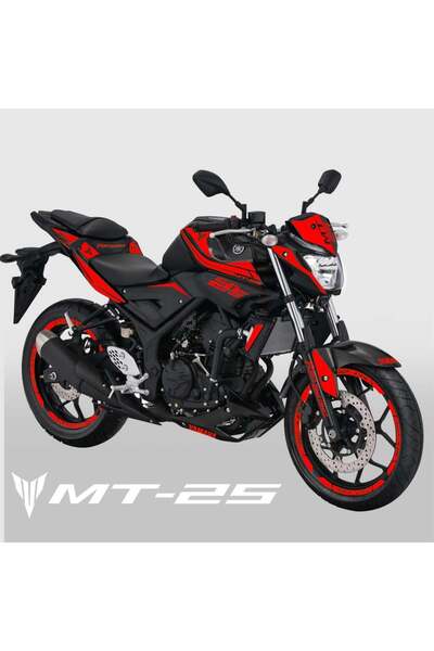Redline Grafik MT 25 Full Grenaj Sticker Set Custom Neon Kırmızı mt 25