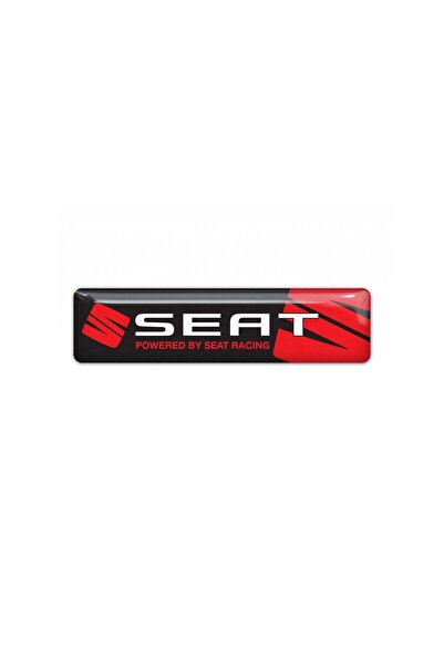 Redline Grafik Seat Racing Kırmızı Siyah 3D Sticker 2 Adet