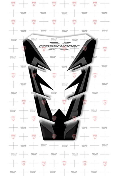 Redline Grafik Crossrunner VFR800X siyah beyaz tank pad