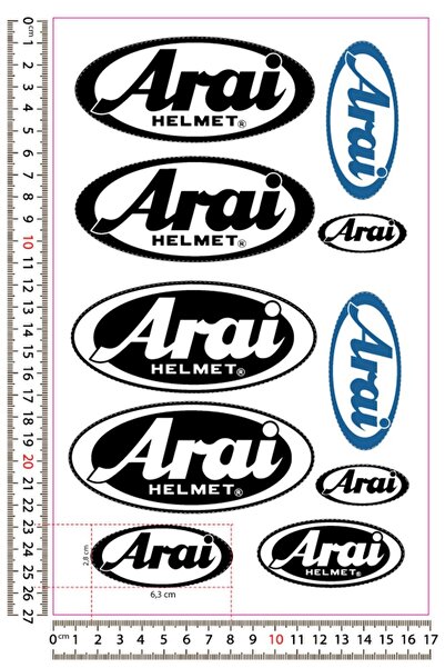 Redline Grafik ARAI KASK Sticker Set
