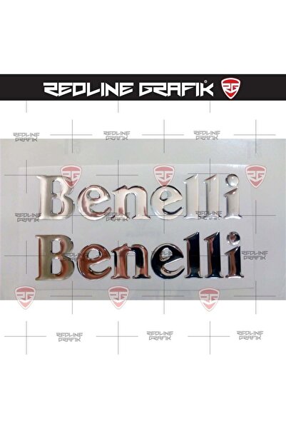 Redline Grafik Benelli Yazısı Gümüş Sticker