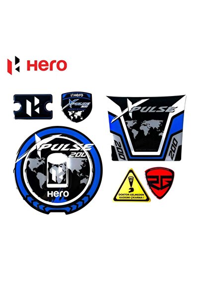 Redline Grafik Hero Xpulse Mavi Renk Tank Pad Depo Kapak Pad Hidrolik Koruyuc...