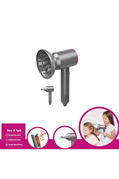 scntoys OYUNCAK KUAFÖR SETİ SESLİ IŞIKLI LÜKS ŞEKİLLENDİRİCİ GERÇEK ÜFLEMELİ ...