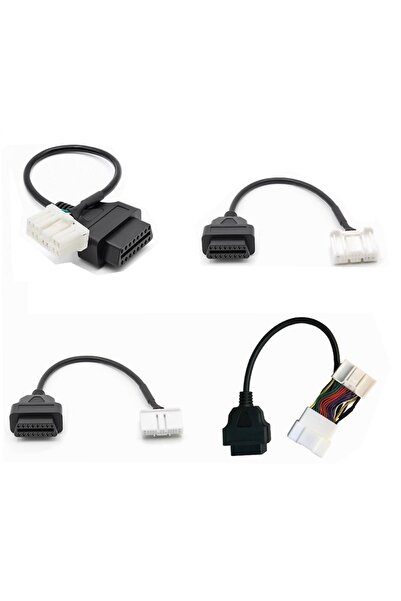 Choice مجمع من 4 كابلات لموصل كابل التشخيص Obd2 26pin 20pin 12pin لسيارة Tesl...