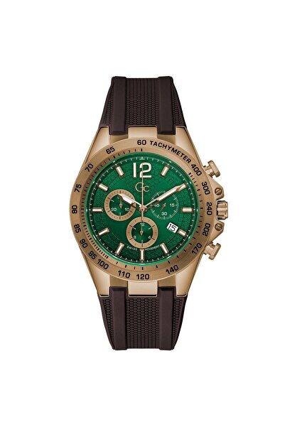 GC Z07003g9mf Quartz Silikon Kahverengi Yeşil Kadran 10 Atm 44 Mm Erkek Kol S...
