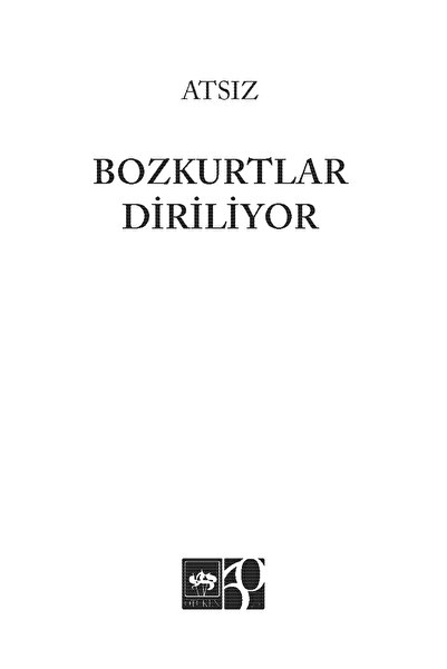Ötüken Neşriyat Bozkurtlar Diriliyor / Hüseyin Nihal Atsız / Ötüken Neşriyat / 9786254088049