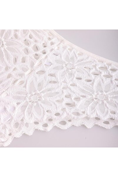 FOURSOLOS 2 Pack Lace Floral Cotton Women's Panties, White