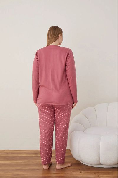 Lukitus Plus Size Battal Interlock Women's Pajamas Set