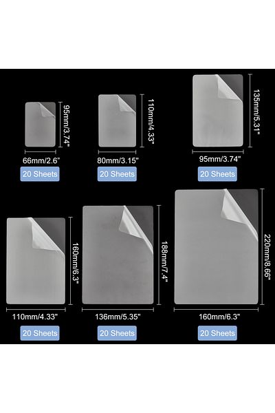 Choice Aech04-03038 120pcs Clear Laminating Pouches Laminator Pockets, 6 Sizes Thermal Laminating Pouches L