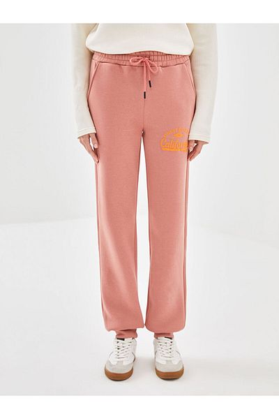 LC Waikiki Pantaloni de trening pentru femei cu imprimeu cu talie elastică