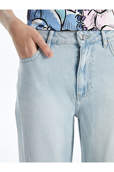 LC Waikiki Blue Wideleg Women's Jean Trousers
