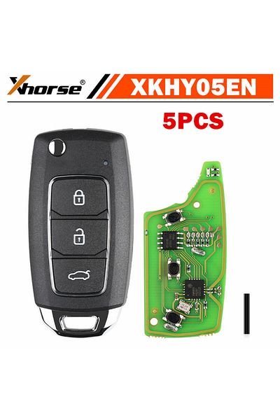 Xhorse 5PCS/LOT XHORSE XKHY05EN for Hyundai style Wired Universal Remote Key Fob 3 Button for VVDI Key Tool