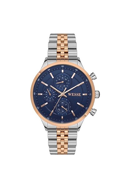 Wesse ساعة يد رجالية WWG207401 ستيل روز جولد/رمادي معدني 43 ملم
